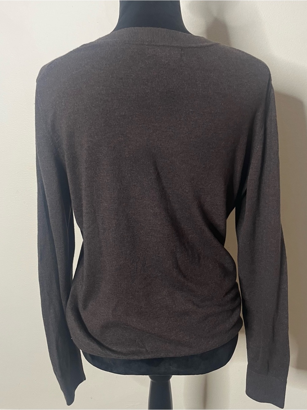 Quince Women’s Brown Crewneck Organic Cotton Cashmere Knit Sweater Sz L - Picture 5 of 8